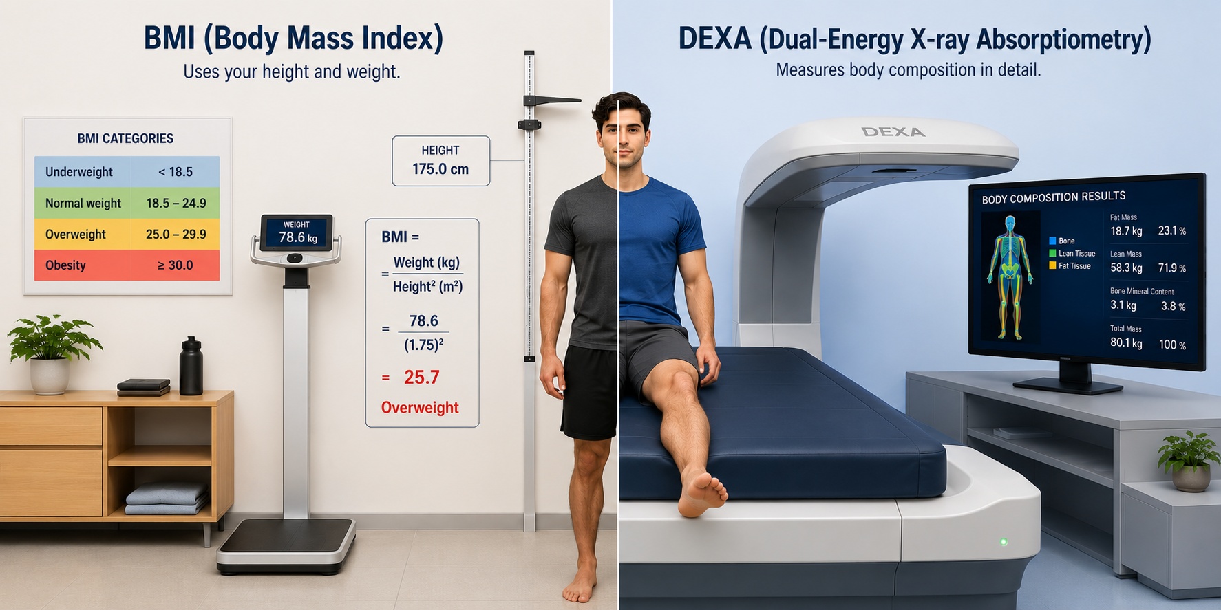 BMI vs DEXA: Why a DEXA Body Composition Scan Is the Gold Standard for Understanding Your Body