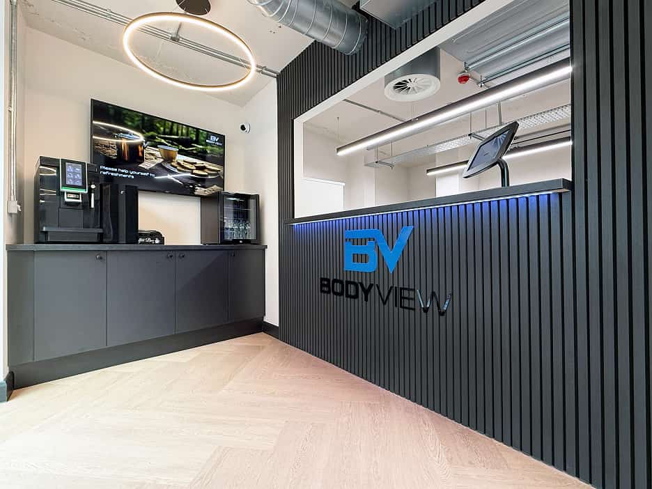 BodyView reception for DEXA scanning facility in Richmond, London