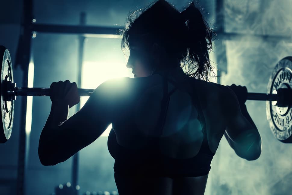 A female weightlifter