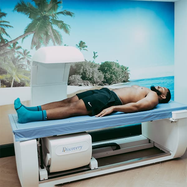 A customer during a Dexa Body Comp