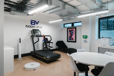 One of our treadmills and the RMR area