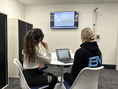 A customer having a consultation