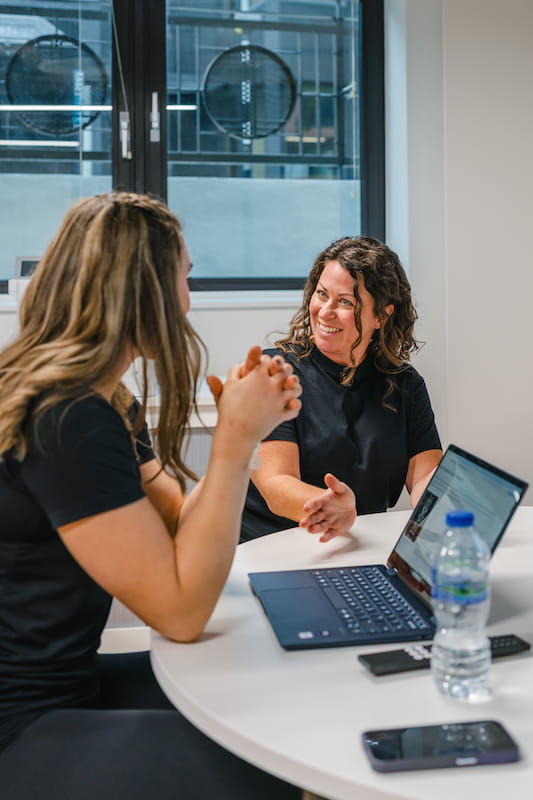 More discussion between a consultant and customer about results