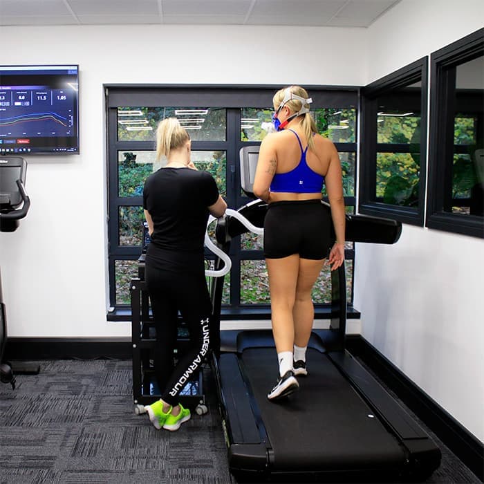 FatMax test being performed on a treadmill