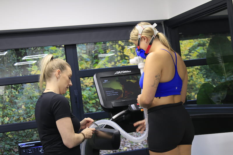 FatMax treadmill test being performed