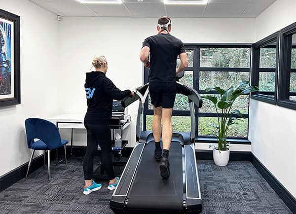 VO2 Max cardiovascular fitness test being performed
