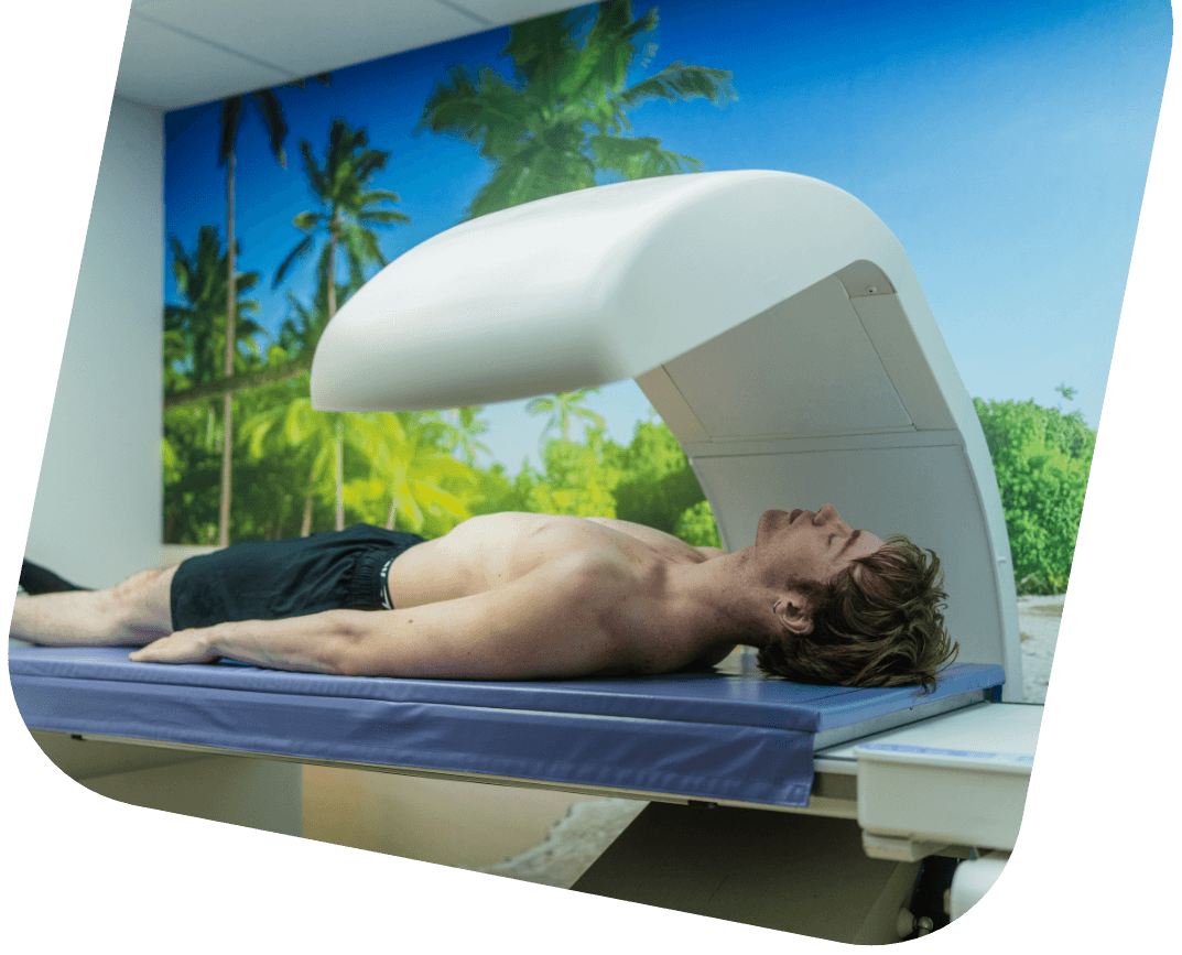 A man having a DEXA scan at BodyView Richmond